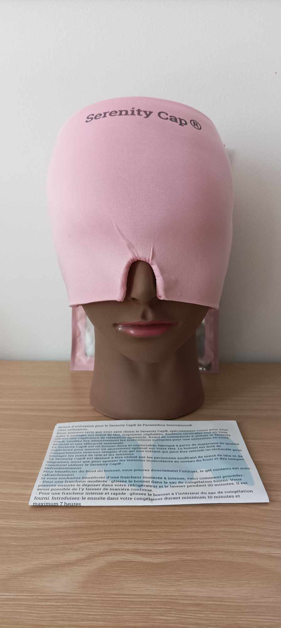 Masque anti-migraine Serenity-Cap rose froid ou chaud