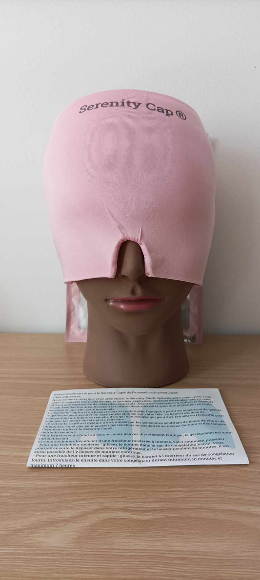 Masque anti-migraine Serenity-Cap rose froid ou chaud