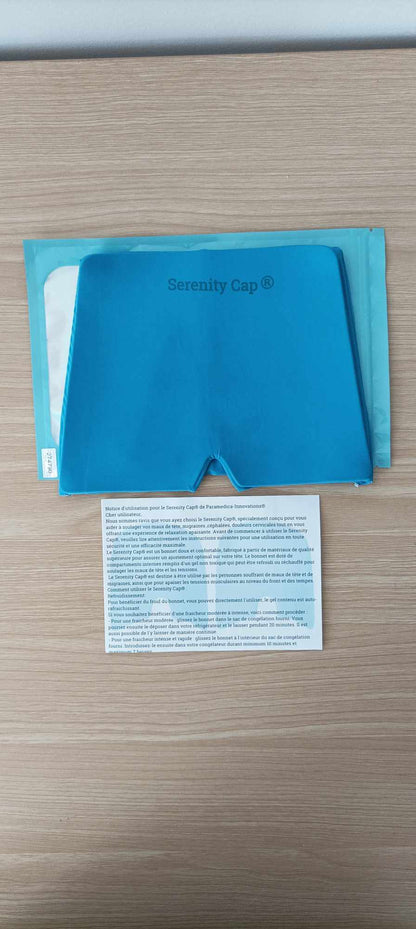 Masque migraine chaud froid Serenity-Cap bleu enveloppant