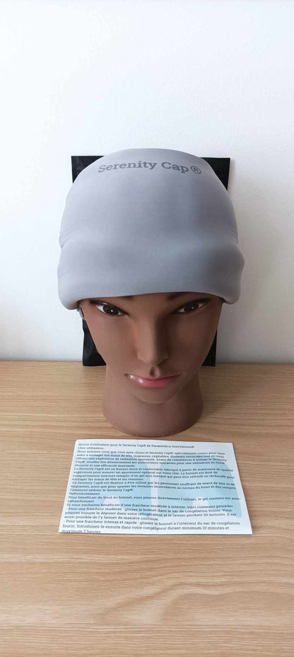 Bonnet anti-migraine gris Serenity-Cap chaud froid