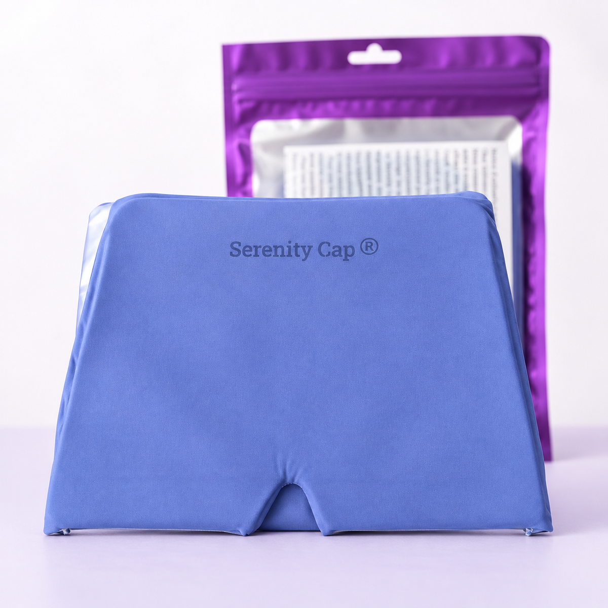 Bonnet inclus dans le duo : Bonnet anti-migraine Serenity-Cap® Violet – 250 g, chaud et froid